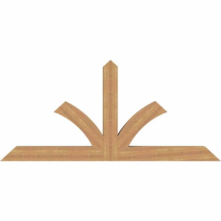 Ekena Millwork Richland Timber Gable Bracket, Western Red Cedar, 84"W x 38"H x 5 1/2"D x 5 1/2"F, 11/12 Pitch GBW084X38X0606RIC00SWR